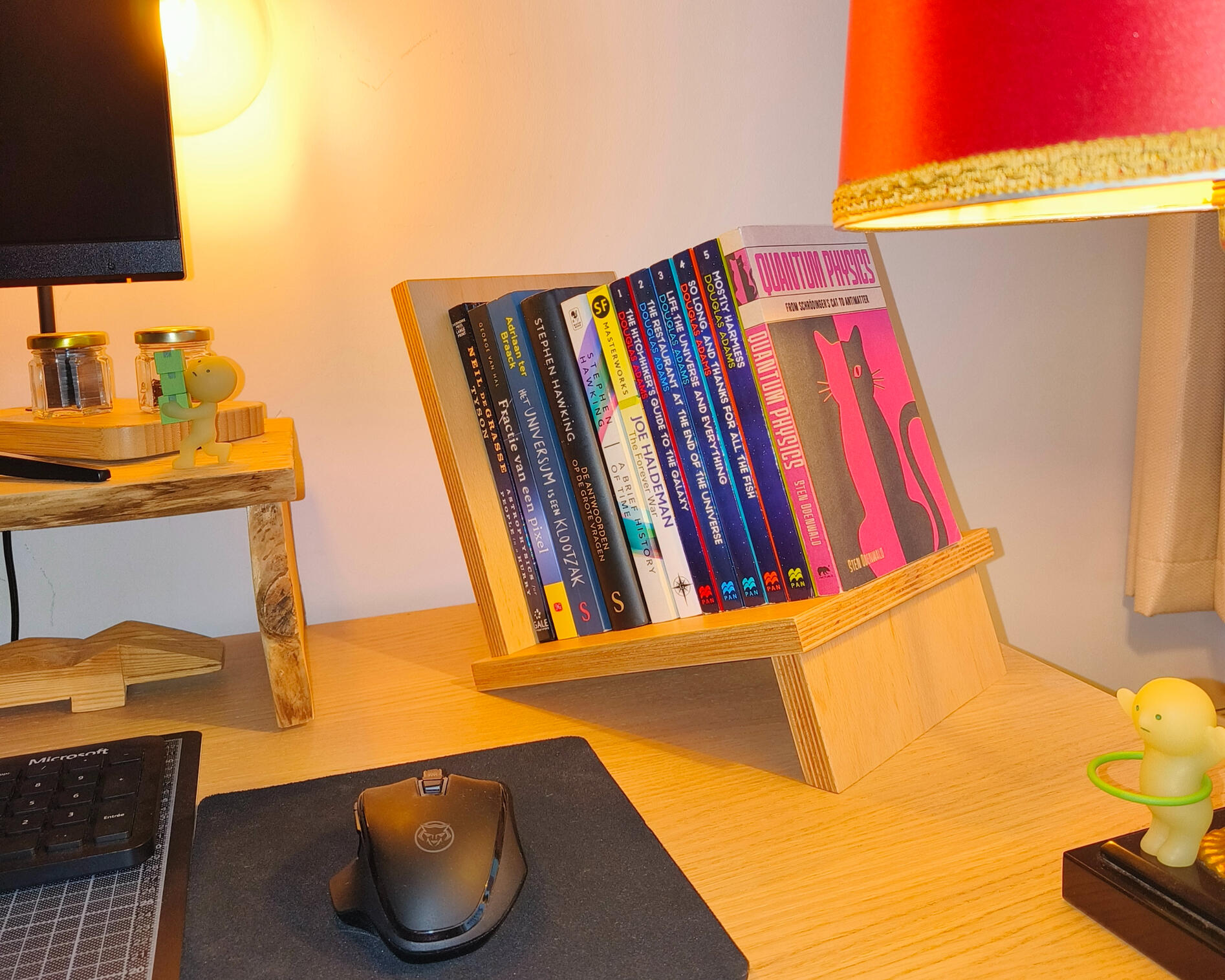 Houten boekensteun