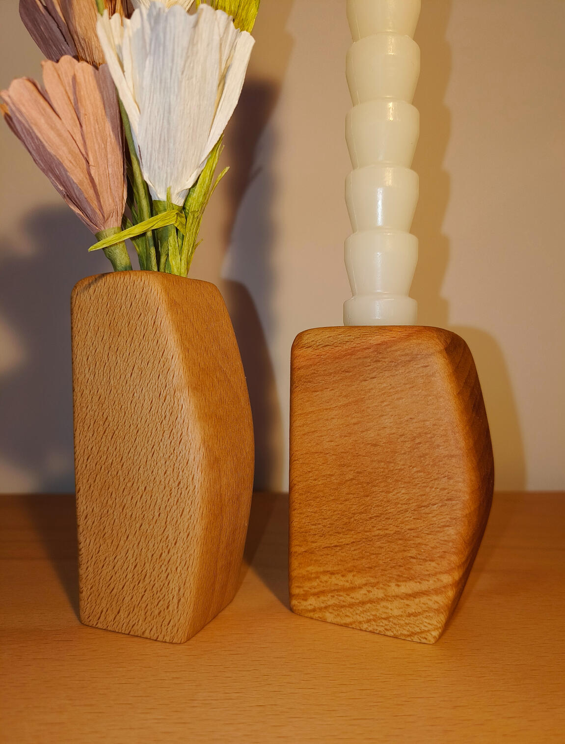 Houten vaasjes